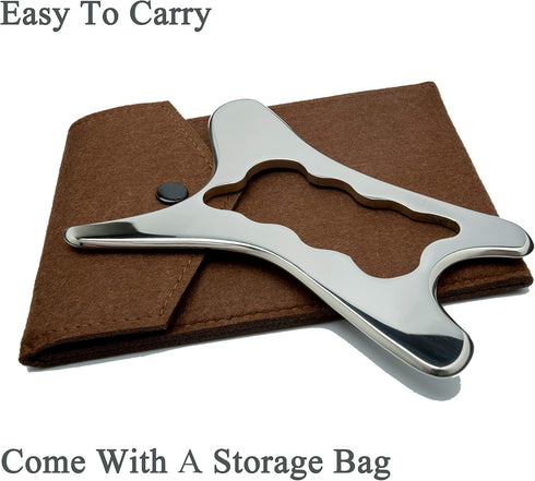 Mikako Stainless Steel Scraping Gua Sha Tools Massage Tool, Muscle Scraper Tool, IASTM Massage Tools for Relaxing Soft