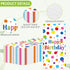 Muplaya 100 Pack 4.3" x7.8" Paper Towels Colorful Polka Dot Happy Birthday Disposable Napkins disposable hand towels