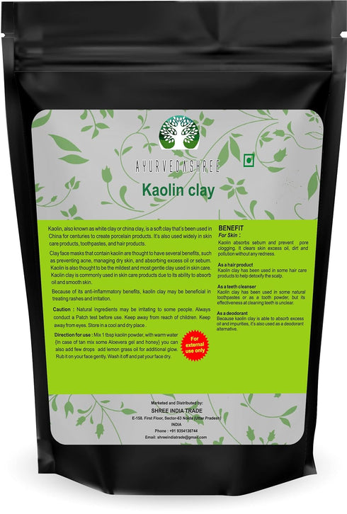Kaolin Clay Powder 200 Gm - Gentle Exfoliator for Skin Treatment