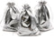 Pack of 100 Heavy Duty Silver Drawstring Organza Jewelry Pouches - 5"x 7" for Wedding Party Favor Bags