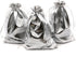 Pack of 100 Heavy Duty Silver Drawstring Organza Jewelry Pouches - 5"x 7" for Wedding Party Favor Bags