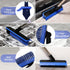 2 in 1 Floor Scrub Brush with 57.8" Long Handle, V-Shaped Corner Brush