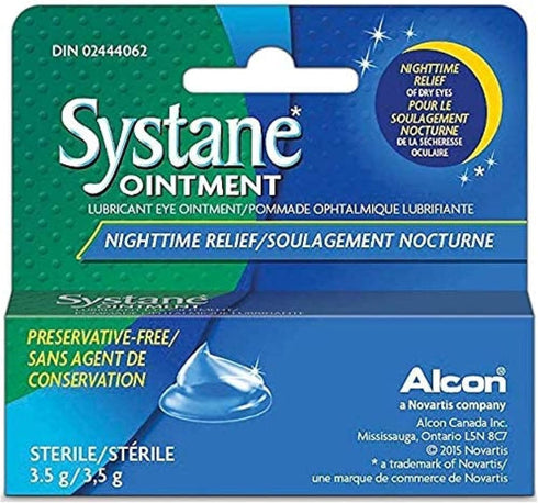Systane Nighttime Lubricant Eye Ointment-0.123 oz, 3.5g, 2 pack