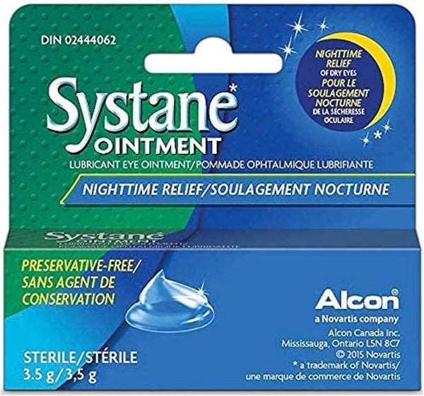 Systane Nighttime Lubricant Eye Ointment-0.123 oz, 3.5g, 2 pack