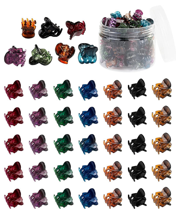 Mini Hair Clips - 72 Pcs Small Claw Hair Clips for Women and Girls, Plastic, Tiny Clips in 3 Colors