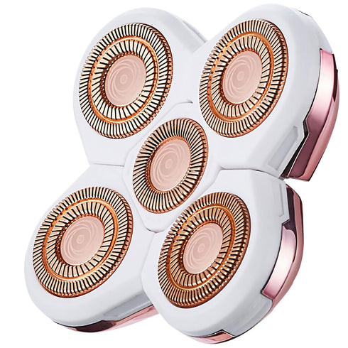 Women's Electric Shaver Replacement Heads, Shaver Blades for Body and Face, White