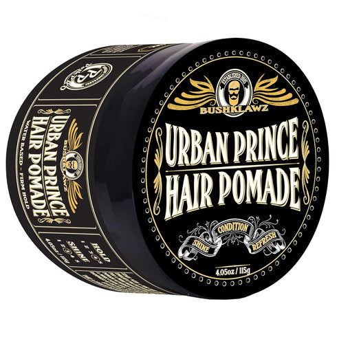 Urban Prince Hair Pomade, Water Based Firm Strong Hold Gel for Tight Styles, Men's Styling Product 115g / 4.05oz
