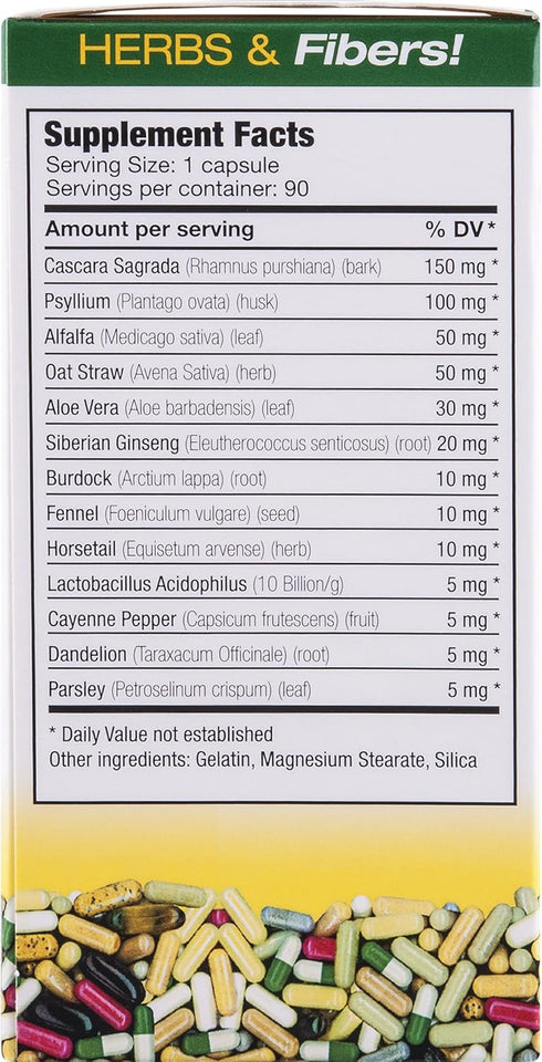 Colon Cleanse Pills with Psyllium Husk | 90 Capsules for Weight Management Detox and Gut Health