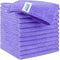 HOMEXCEL Microfiber Cleaning Cloth, 12 Pack Purple, Lint Free, Scratch-Free, Highly Absorbent Towels for Car, Kitchen