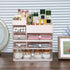 Makeup Storage Organizer, Large Capacity Countertop Organizer for Vanity, Stackable Clear 6 Drawers for Brushes and