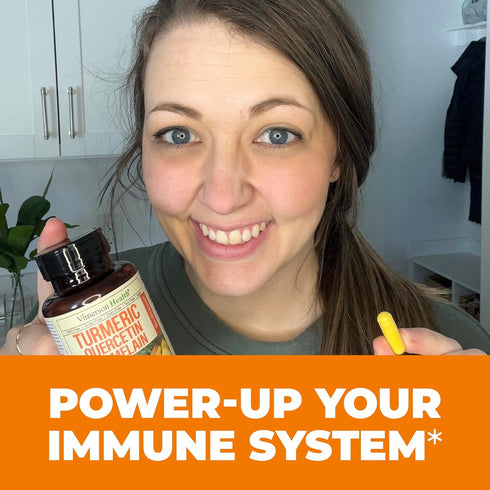 Quercetin with Bromelain & Turmeric Curcumin - 120 Caps Bromelain Supplement with Black Pepper for Immune & Joint