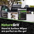NatureGrit Hand & Surface Wipes, Heavy Duty Mechanic Hand Cleaning & Degreaser Wipes