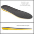 Orthotic Memory Foam Elevator Shoe Insole for Plantar Fasciitis, 1/2 Inch Height Increase (Yellow) - Large