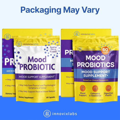 InnovixLabs Mood Probiotic for Women & Men, Digestive & Mood Support Supplement, 60 Capsules.