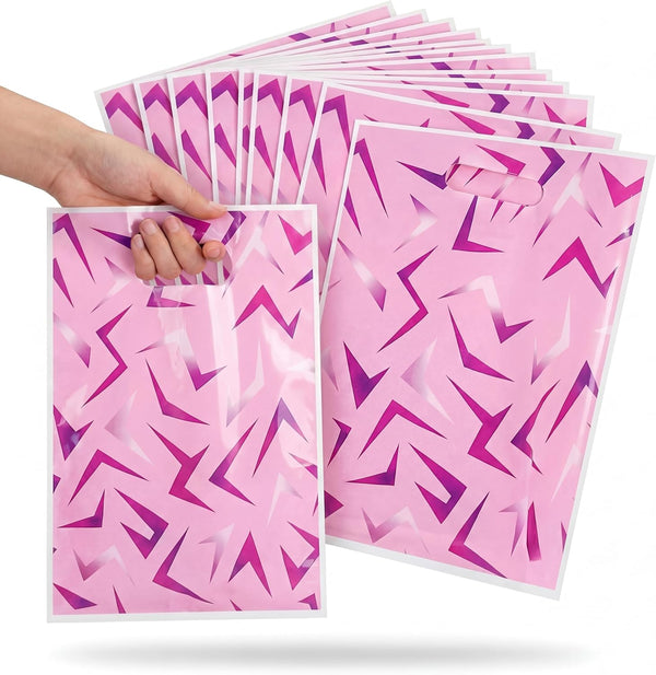 SOAOP 50 Pack Kpop Music Theme Birthday Party Favor Bags with Handles, Plastic