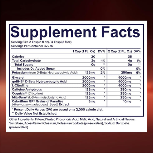 Pump Sauce 32 Oz Hot Sauce Thermogenic Pre-Workout, White Cherry Flavor, Liquid Energy Supplement with Caffeine