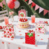 H1vojoxo Summer 24PCS 7.9x3.2x7.9 Inch Summer Fruit Gift Bags - Strawberry Clear PVC Gift Bags with Handle Fruit Theme