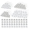 inSowni 128 Pack U-shaped Silver Pearl Flower Rhinestone Crystal Hair Pins + Spiral Twist Hair Clips for Brides, Women,