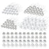 inSowni 128 Pack U-shaped Silver Pearl Flower Rhinestone Crystal Hair Pins + Spiral Twist Hair Clips for Brides, Women,
