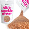 Hemway Premium Ultra Sparkle Glitter Multi Purpose Metallic Flake for Arts Crafts Nails - Bronze Brown - 100g / 3.5oz