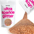Hemway Premium Ultra Sparkle Glitter Multi Purpose Metallic Flake for Arts Crafts Nails - Bronze Brown - 100g / 3.5oz