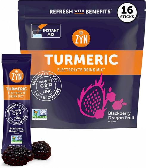 ZYN Electrolyte Drink Mix Hydration Packets, BlackBerry Dragonfruit Electrolytes Powder, Hydration Packets
