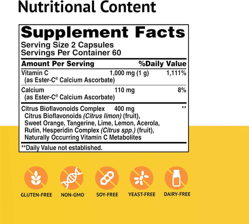 AMERICAN HEALTH ESTER C 500MG CTRS BIOFLV