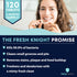 Retainer Cleaner, Denture Cleaner (120 Tablets) Removes Cloudiness, Brightens and Freshens Clear Aligners, Retainers, Night Guards, Mouth Guards, Dental Appliances, Fresh Knight