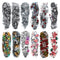 Pinone Full Arm Temporary Tattoo for Men and Women, 12 Sheets L19“xW7”