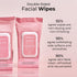 MCoBeauty Everyday Face Wipes 25 Pack, Double Sided, Travel-Friendly with Vitamin C, Aloe Vera, Vegan