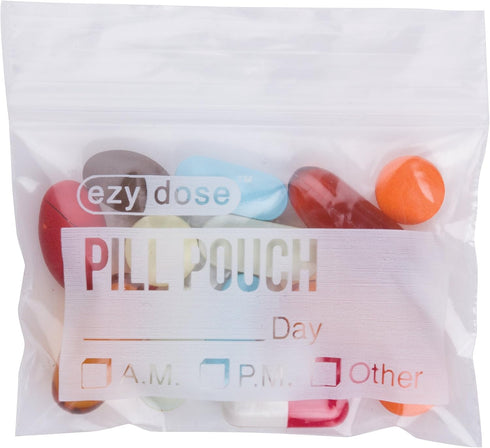 Packs 50 Count Pack 6 Ezy Dose Pill | Pill and Vitamin Organizer Pouches | | Disposable |
