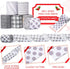 6 Rolls 30 Yards Farmhouse Wired Ribbon 2.5 Inch Candy Cane Striped Polka Dot Buffalo Plaid Craft Ribbon for Party