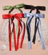 LFOUVRE 8pcs Long Tail Bow Hair Clips for Women, Ribbon Bowknot Barrettes with Tassel Claw