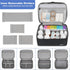 LEFORZ Medicine Storage Bag,Double Layers Pill Bottle Organizer Bag Empty with Lockable Zipper&Adjustable