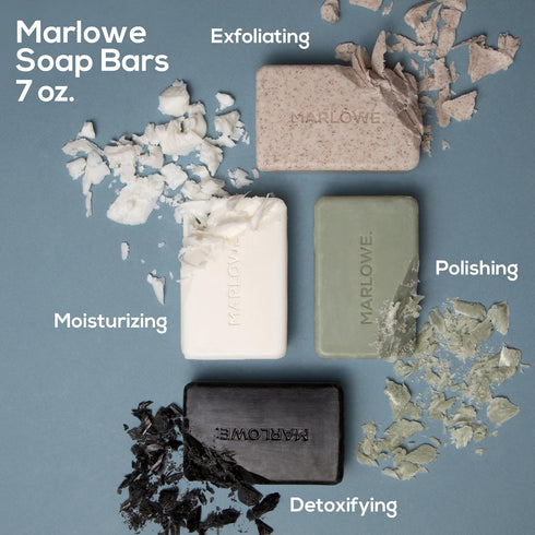 MARLOWE. No. 105 Bar Soap for Men, 7 oz Moisturizing Body Soap with Natural Extracts, Original Sage & Fir Scent