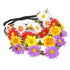 Honbay 5PCS Daisy Flower Headband, Bohemian Flower Crown with Elastic Ribbon