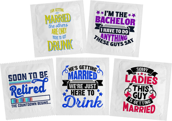 Callvin - Pack of 5 Hilarious Condoms - Pack Bachelor - Fun
