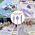 150 Piece Purple Plastic Silverware Set, Includes 50 Forks, 50 Spoons, and 50 Knives for Party Decorations