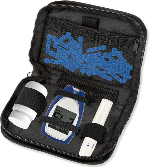 TSA Approved Diabetic Travel Case – Portable Glucose Monitor and Insulin Storage for Diabetic Supplies (Black)