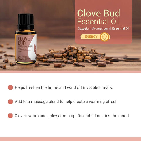 Rocky Mountain Clove Bud Essential Oil - 15ml Aromatherapy Diffuser Oils, Topical Massage Oil for Home