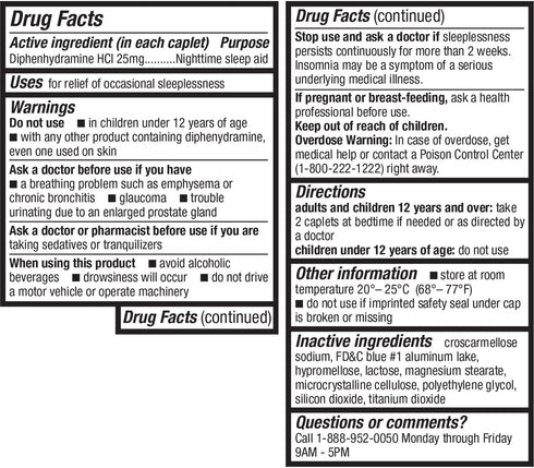 HealthA2Z Sleep Aid 200 Caplets | Diphenhydramine HCl 25mg | Regular Strength Non-Habit-Forming Sleeping Pills