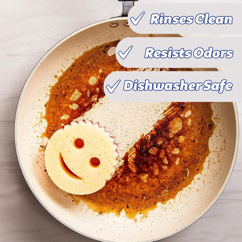 Mommy Pack Scrub Daddy Scrub Cleaning Sponges - Dual Sided Non Scratch Sponge Scourers, Smiley Kitchen Sponges