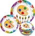Oojami 100 Count Paper Plates - 50-9" Dinner and 50-7" Dessert Plates with Artist Theme
