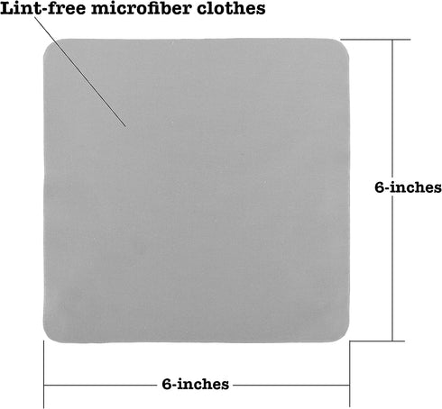 Iconikal 6 6-Inch, 12-Pack Premium Reusable Microfiber Glasses, Lens, Screens Individually Wrapped Cleaning Cloths, x