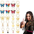 Qianyu 20 Pcs Gold Butterfly Hair Clips, Colorful Spring Hair Jewelry, Dreadlock Accessories, No Slip Braid Clips for