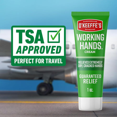 O'Keeffe's Working Hands Hand Cream for Extreme Dryness - 1 oz Tube (3 Pack) - Repairing Skincare for Cracked Hands