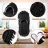 2 Pairs Microfiber Cleaning Mop Slippers for Floor Cleaning, Washable Unisex Dusting Slippers (Black, Beige, Medium)