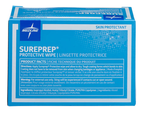 Medline SurePrep Skin Protective Barrier Wipe, Pack of 50, Premium Quality Medical Supplies