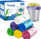 2.6 Gallon Small Trash Bags, 300 Counts, 10 Liters, Multi-Color Bin Liners for Home Office