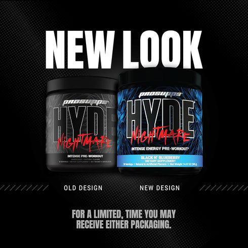 PROSUPPS Hyde Nightmare Pre-Workout Powder, Intense Energy Drink, 30 Servings, Black N’ Blueberry